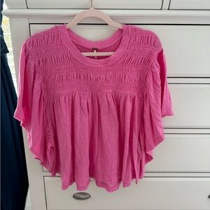 NWT Free People flowy pink shirt